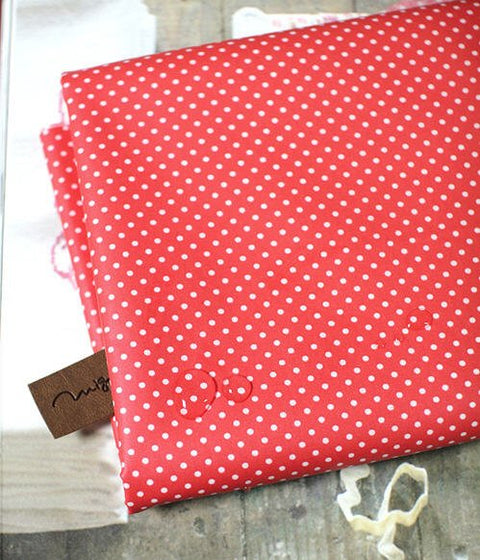 Laminated Cotton Blend 2mm Tiny Dot Series in Red 46214