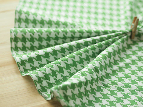 Green Houndstooth Cotton Fabric - 57 Inches Wide - By the Yard 88766