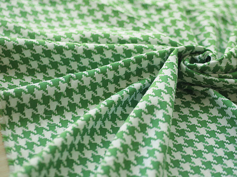 Green Houndstooth Cotton Fabric - 57 Inches Wide - By the Yard 88766