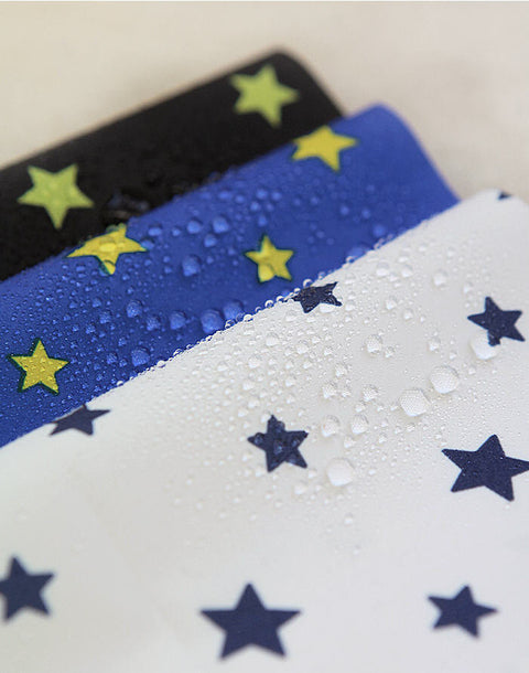 Waterproof Fabric Navy Stars on White By the Yard 47790