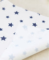 Waterproof Fabric Navy Stars on White By the Yard 47790
