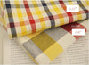 Yarn Dyed Check Cotton Fabric, Yellow Plaid Cotton Fabric, Checkered Fabric, Quality Korean Fabric - Yellow- By the Yard /59598