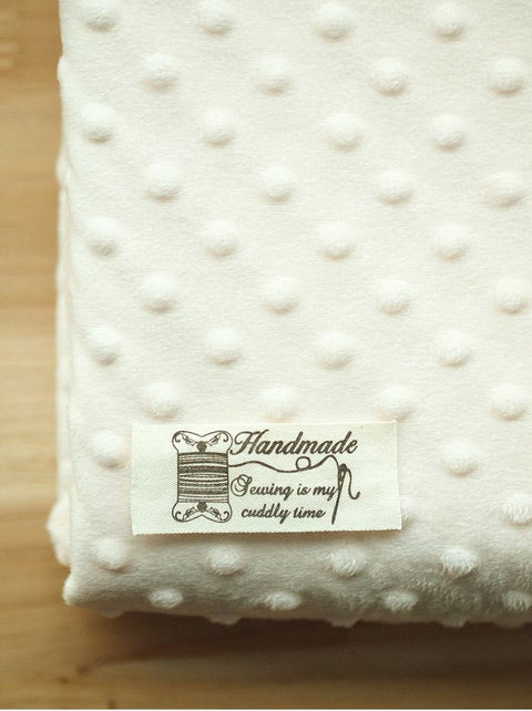 Minky Dimple Dot - Cream Ivory - K Series - By the Yard 49288