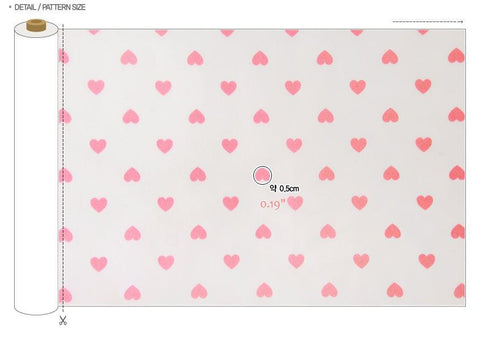Waterproof Fabric Hearts - Pink, Sky or Navy - By the Yard /59802