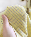 Prewashed Cotton Fabric Check Print - Yellow or Pink - By the Yard 49532