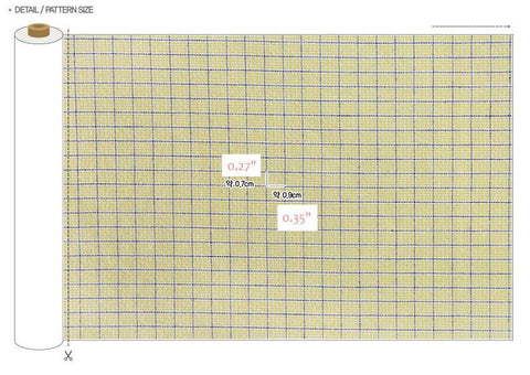 Prewashed Cotton Fabric Check Print - Yellow or Pink - By the Yard 49532