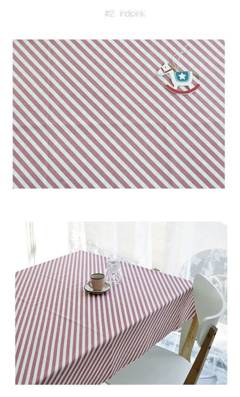 Diagonal Lines Cotton Fabric Lollipop - Black, Indi Pink or Mint - By the Yard / 59861