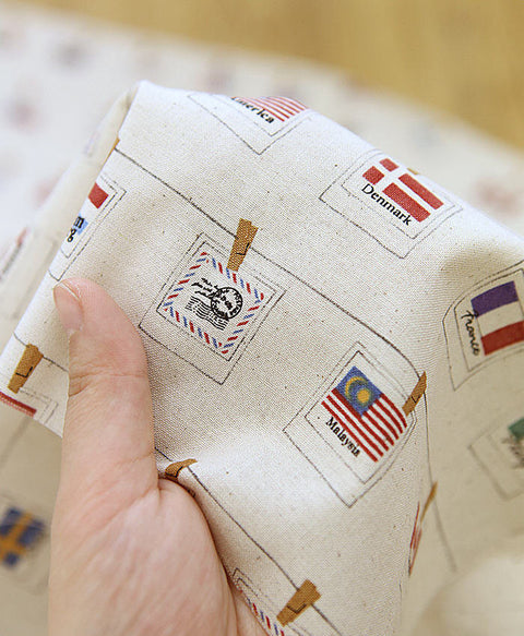 Cotton Fabric World Flags - By the Yard 49714
