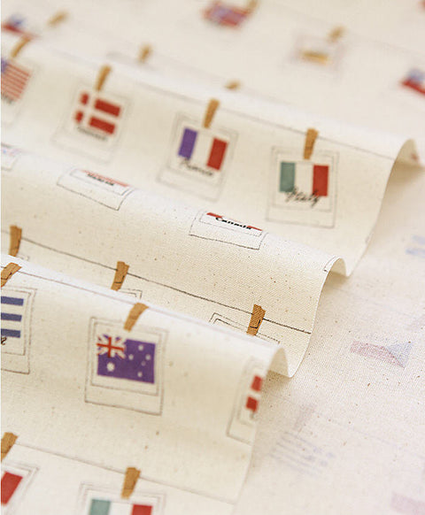 Cotton Fabric World Flags - By the Yard 49714