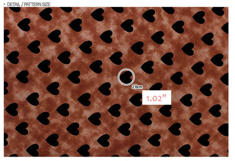 Choco Heart Oxford Cotton - By the Yard (44 x 36") 51691