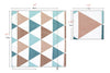 Modern Big Triangles Oxford Cotton Fabric Geometric - Northern Europe Style - By the Yard (44 x 36") 52614