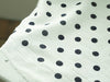 14 mm Black Dots Semi-sheer Cotton Fabric with Popcorn Dobby Spots - 55" Wide - By the Yard 52783