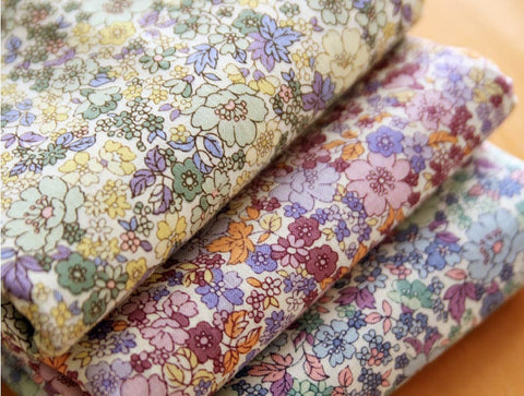 Flower Cotton Fabric - Green - By the Yard /61568