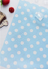 Waterproof Fabric White Dots, Quality Korean Fabric, Polka dots Waterproof - Blue - By the Yard /30010