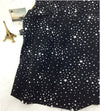 Stars Cotton Fabric - Black Stars or White Stars - By the Yard 53720