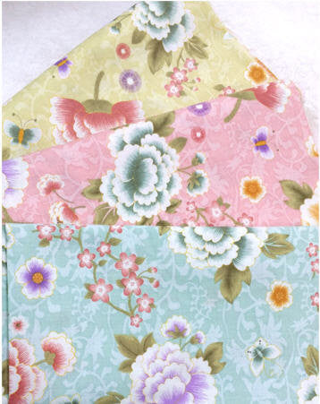 Big Flower Cotton Fabric - Mint - By the Yard 54374