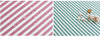 Laminated Cotton Fabric Diagonal Lines - Pink or Mint - By the Yard 53631