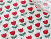 Laminated Cotton Fabric - Red Tulip - 44" Wide - By the Yard 55945