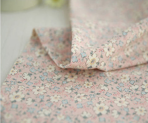 Pastel Cotton Fabric - Flowers or Solid - By the Yard 56357 24890-2 63773-1
