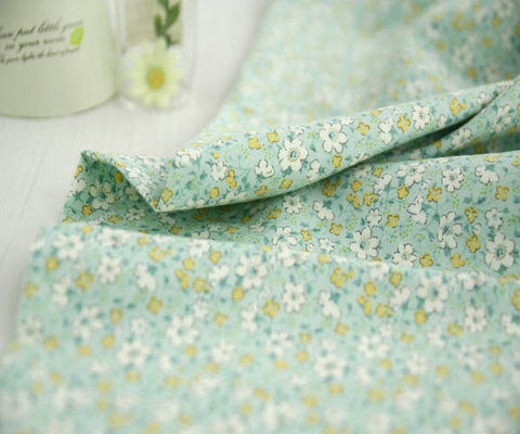 Pastel Cotton Fabric - Flowers or Solid - By the Yard 56357 24890-2 63773-1