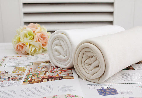 Organic Cotton Interlock Knit - Natural or White Ivory - 70" Wide - By the Yard 64219