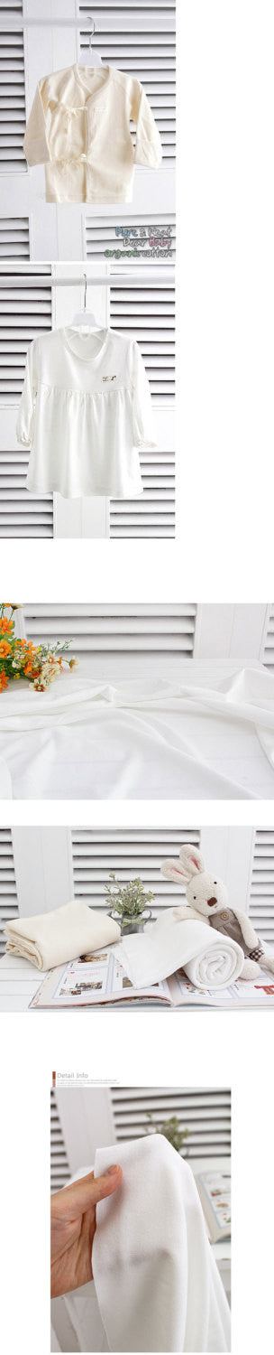 Organic Cotton Interlock Knit - Natural or White Ivory - 70" Wide - By the Yard 64219