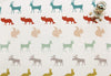Forest Animals Cotton Fabric - Deer, Fox, Rabbit, Squirrel, Moose - By the Yard 68781