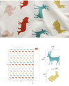 Forest Animals Cotton Fabric - Deer, Fox, Rabbit, Squirrel, Moose - By the Yard 68781