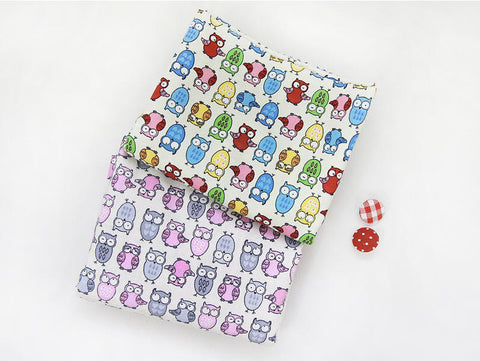 Cute Owls Cotton Fabric Hoot - Pink & Gray - By the Yard 68913