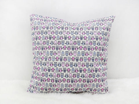 Cute Owls Cotton Fabric Hoot - Pink & Gray - By the Yard 68913