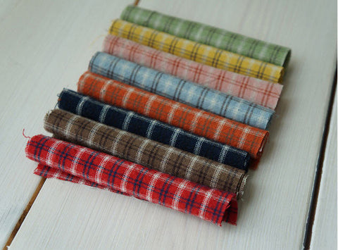 Pre-washed Checker Cotton Fabric in 8 Colors per Yard 30423 - 172