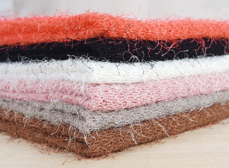 【YOURNUS】Hairy Wool Over Knit Yarn Over Twice After A Knit Stitch And Before A Knit Stitch