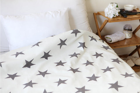 Gray Stars Oxford Cotton Fabric - By the Yard 73587