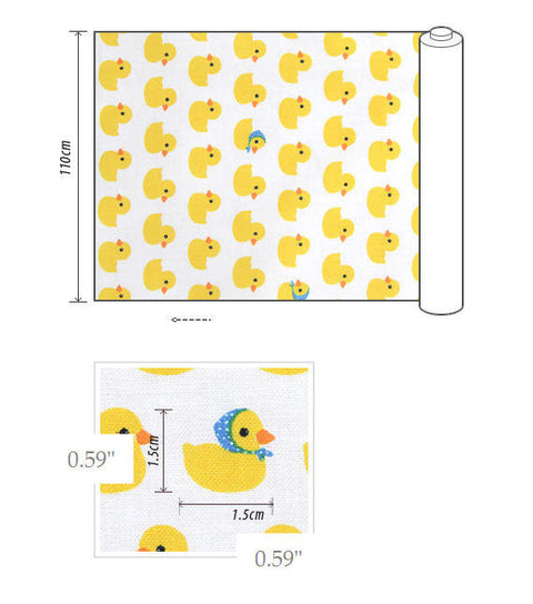 Yellow Ducks Cotton Fabric - By the Yard 74296