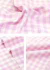 Pink Cotton Fabric - Plaid, Solid, Small Stripes or Big Stripes - By the Yard 75448