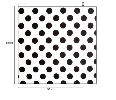 Black Dots Cotton Fabric - Large Dots - By the Yard 78959