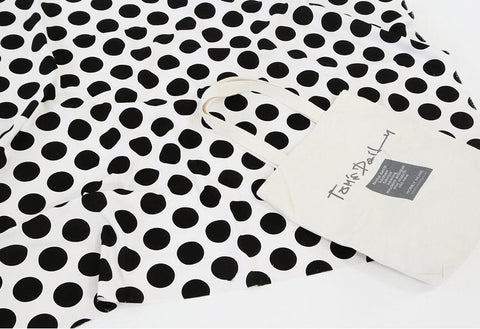 Big Dots Oxford Cotton Fabric - Black and White - By the Yard 80975 359602-w