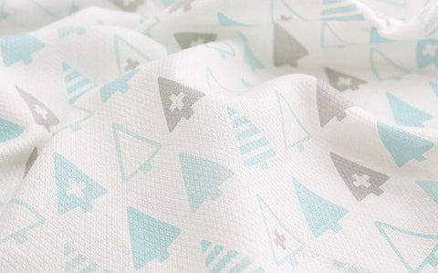 Trees Cotton Gauze - Blue, Pink or Solid - 44" Wide - By the Yard 81316