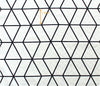 Modern Print Oxford Cotton Fabric Geometric - Black or Ivory - By the Yard 81765