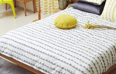 Half Moon Cotton Fabric, Quality Korean Fabric - Gray - By the Yard /93182