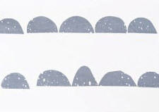 Half Moon Cotton Fabric, Quality Korean Fabric - Gray - By the Yard /93182