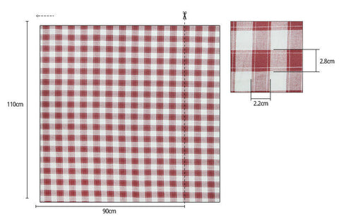 Red Plaid Cotton Fabric - By the Yard 82502