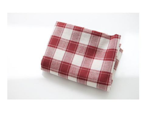 Red Plaid Cotton Fabric - By the Yard 82502
