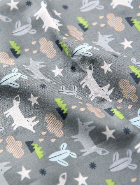 Fox Cotton Fabric - Gray - By the Yard 82627