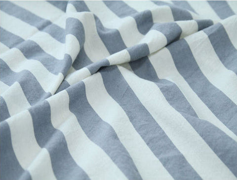 3 cm Gray Stripe Cotton Fabric - 45" Wide - By the Yard 82758