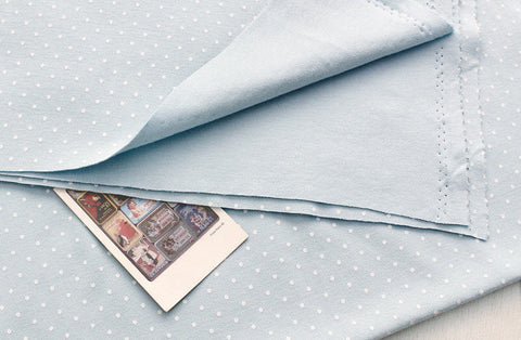 Polka Dots Cotton Knit - Pink Ground, Pink Dots, Blue Ground or Blue Dots - By the Yard 84756 81469-1