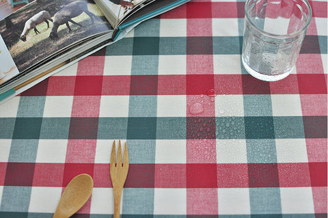 Laminated Cotton Fabric - Holiday Plaid - By the Yard 84664