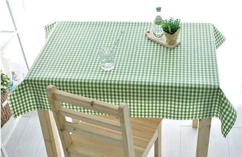 Laminated Cotton Fabric - Green Plaid - By the Yard 82948 78006-1
