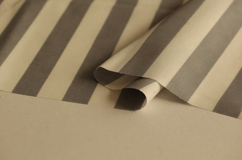 Laminated Cotton Fabric - Simple Grey Stripes - By the Yard 83433