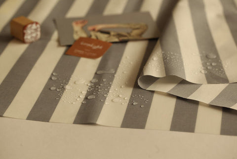 Laminated Cotton Fabric - Simple Grey Stripes - By the Yard 83433